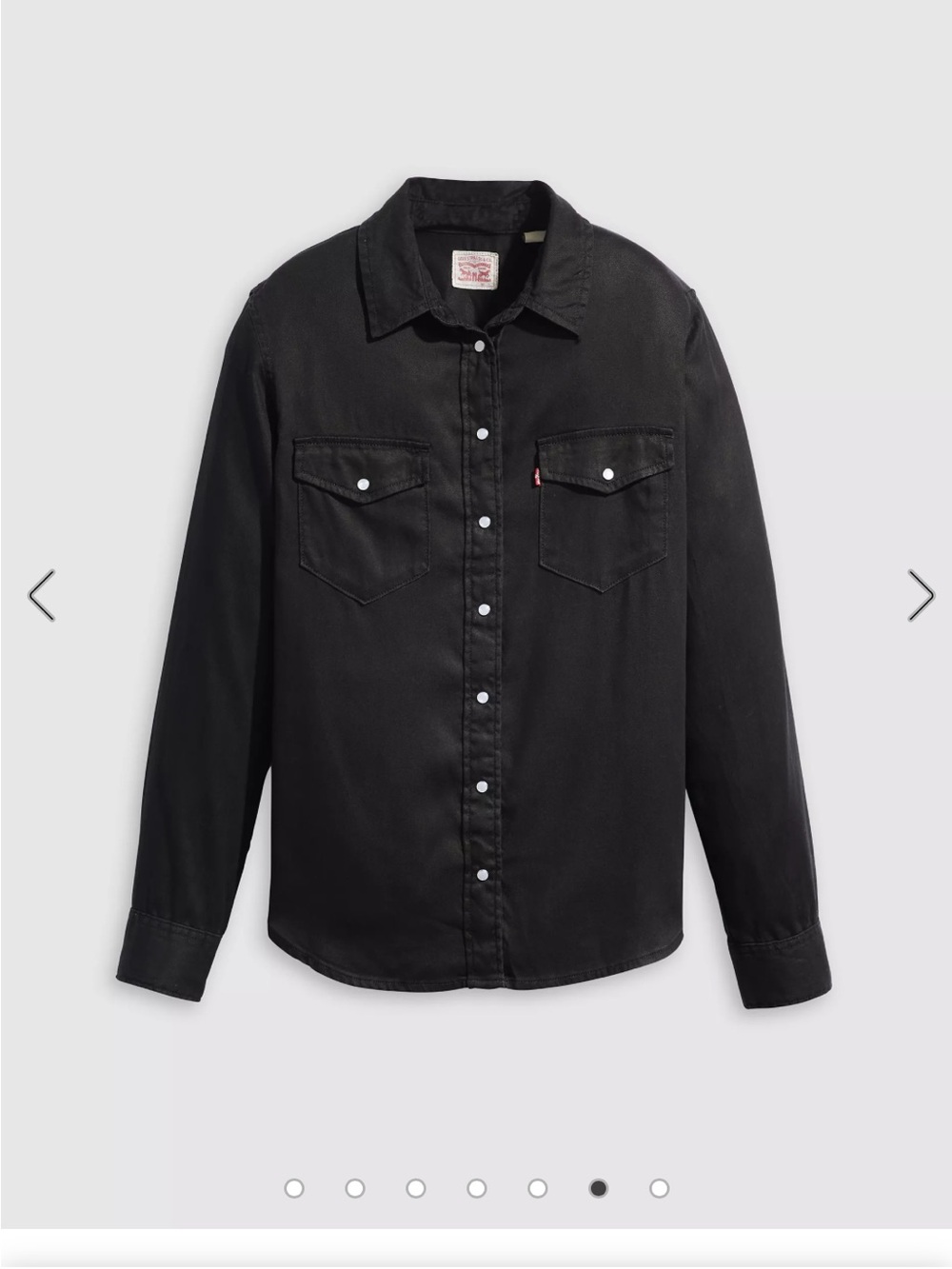 Levi's Black Western Snap-Front Shirt Size Small